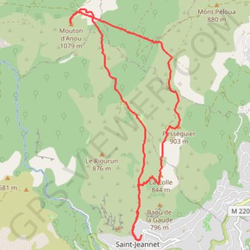 Saint Jeannet - Mouton d'Anou GPS track, route, trail