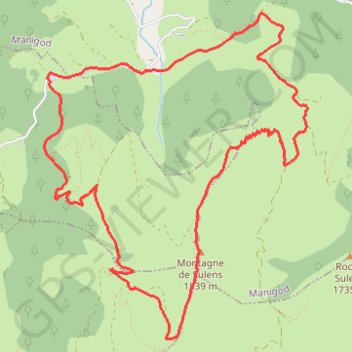 Traversée Montagne de Sulens GPS track, route, trail