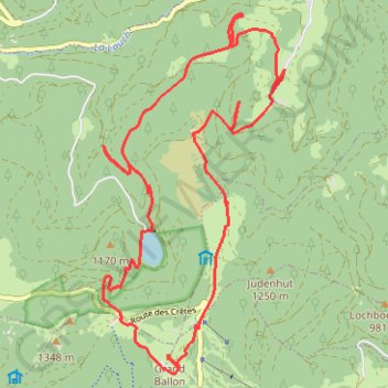 Les cascades et le lac du ballon GPS track, route, trail