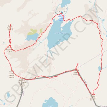 TRISTAGNE-FOURCAT-MALCARAS (Crête) GPS track, route, trail