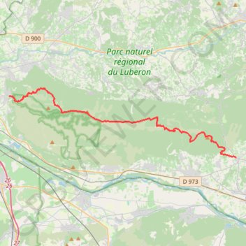 Traversée du petit Luberon GPS track, route, trail