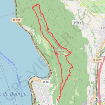 Le Mont de Corsuet, Croix de Meyrieu GPS track, route, trail