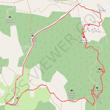 Chaos du Caoussou GPS track, route, trail