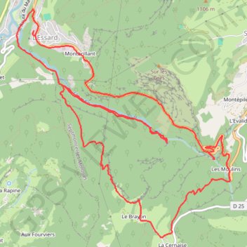 Roche Blanche et cascades du Flumen GPS track, route, trail