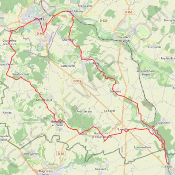 Chars-Gisors-Chars GPS track, route, trail