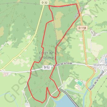 Haut Confluent - La Forêt de la Matte GPS track, route, trail