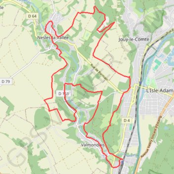 Vallée du Sausseron GPS track, route, trail