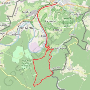 Ronde dans les bois de Chooz GPS track, route, trail