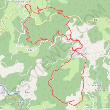 Autour de Saint Julien Labrousse GPS track, route, trail
