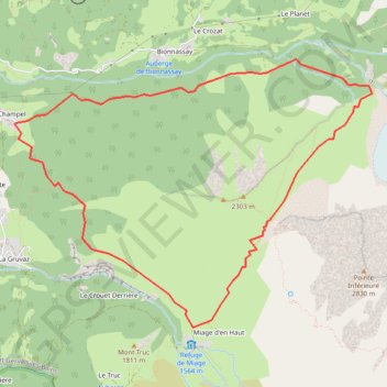 Tour du col de Tricot GPS track, route, trail