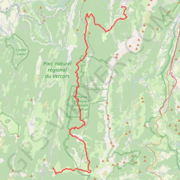 La petite traversée du Vercors GPS track, route, trail