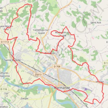 Circuit Terre de Garonne GPS track, route, trail