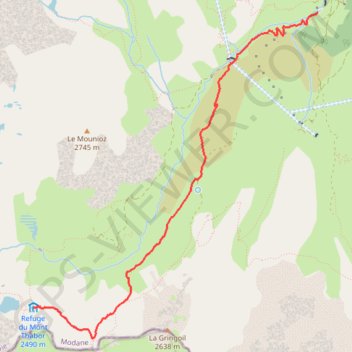 Tour du Mont Thabor, j0, du Lavoir au refuge du Thabor GPS track, route, trail