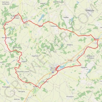Beaumont de Lomagne des Vallons GPS track, route, trail