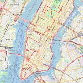 Walk in Manhattan GPS track, route, trail