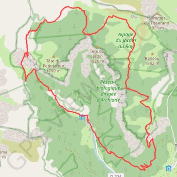 Cirque d'archiane GPS track, route, trail