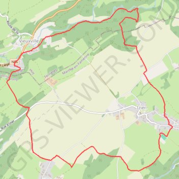 Izier - 6941 - Province du Luxembourg - Belgique GPS track, route, trail