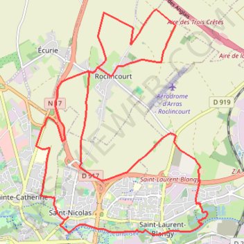 Le chemin du fond de Ryonval - Saint-Nicolas-lez-Arras GPS track, route, trail