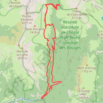 Refuge et col d'Orgeval GPS track, route, trail