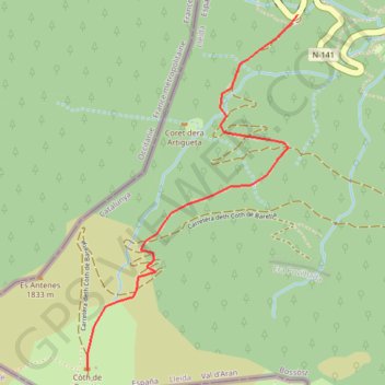Col de bareges-18185330 GPS track, route, trail