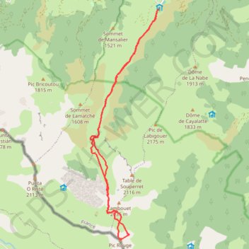 Pic Rouge par Kepa et FX GPS track, route, trail