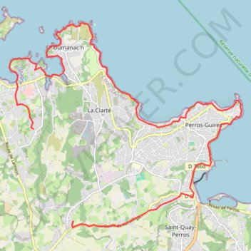 La cote de Granit rose GPS track, route, trail