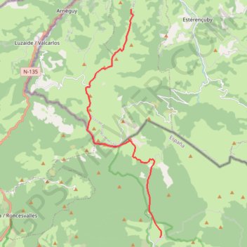 Tour Haute Vallee Nive Etape 3 Refuge Mendilatz Refuge d'Orisson GPS track, route, trail