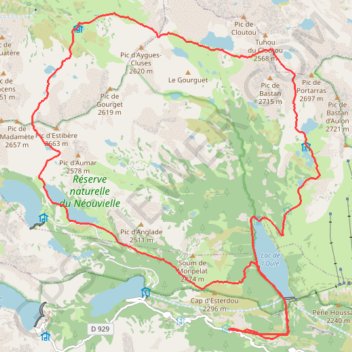 Tour des lacs du Néouvielle GPS track, route, trail