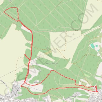 Chemin des vaches ahuy GPS track, route, trail