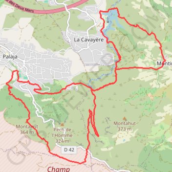 Trail de la Cavayère GPS track, route, trail