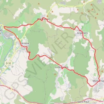 Le Cœur d'Hérault à vélo - La route médiévale - Aniane GPS track, route, trail