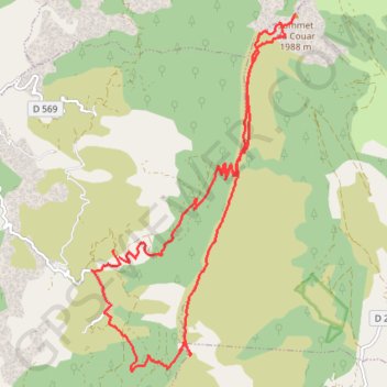 Sommet de Couard GPS track, route, trail