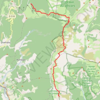 Trail du Glandasse - Col du Rousset GPS track, route, trail