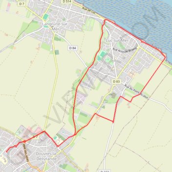 De Douvres-la-Délivrande à Luc-sur-Mer GPS track, route, trail