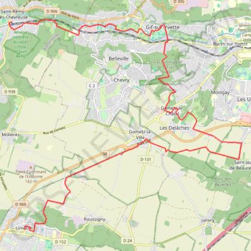 Saint-Rémi-lès-Chevreuses - Limours GPS track, route, trail