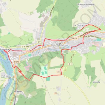 Le Château Gaillard GPS track, route, trail