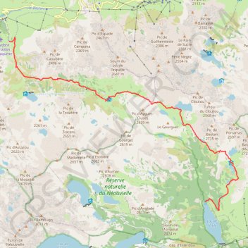 Tour des lacs de Néouvielle - J2 GPS track, route, trail
