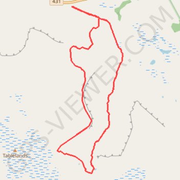 Tablelands GPS track, route, trail