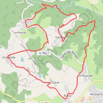 Marche de Lavieu GPS track, route, trail