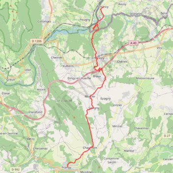 Sur les Pas des Huguenots - Frangy - Chancy GPS track, route, trail