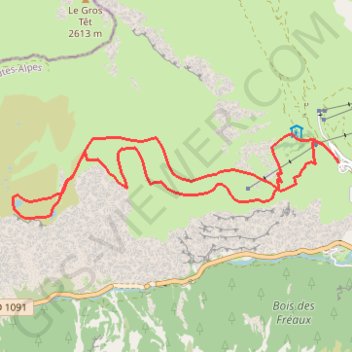 Le Chazelet Oisans vers lac Noir GPS track, route, trail