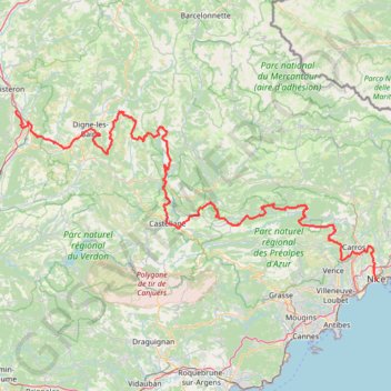 Les Chemins du Soleil Sud GPS track, route, trail