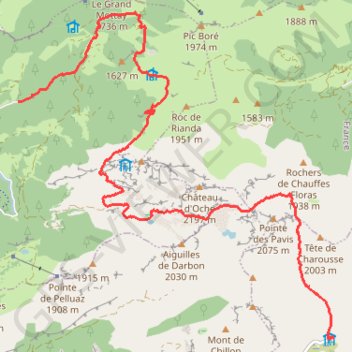 La Dent d'Oche - Les 4 Monts du Chablais GPS track, route, trail