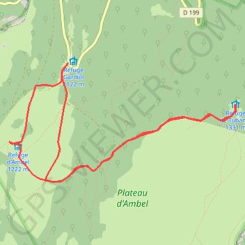 Sortie nocturne en forêt d'ambel GPS track, route, trail
