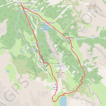 RSPG Ceillac le Lac Ste ANNE GPS track, route, trail