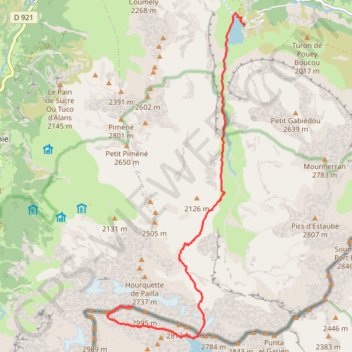 Astazou par les Gloriettes GPS track, route, trail