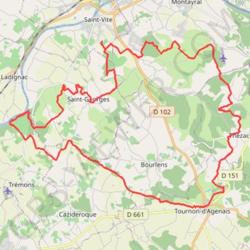 Saint-Vite GPS track, route, trail