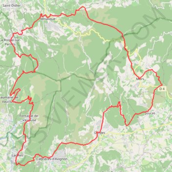 Tour des Monts du Vaucluse GPS track, route, trail