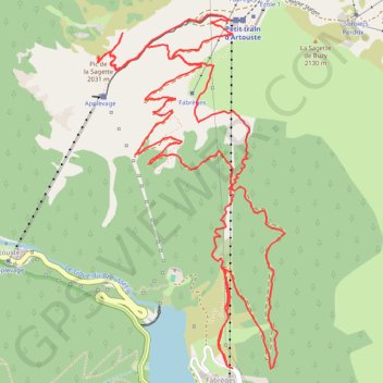 Pic de la Sagette GPS track, route, trail