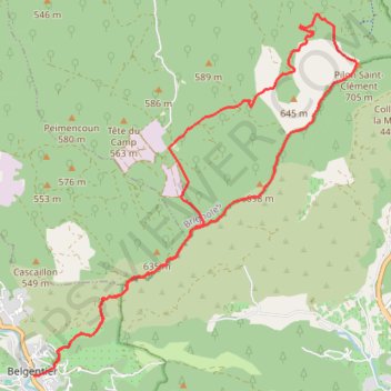 Barre de Cuers GPS track, route, trail